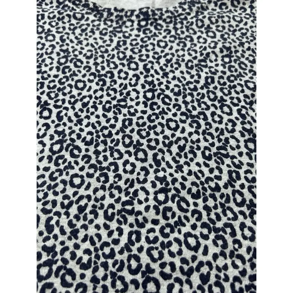 Boden Grey/Navy Animal Print Cotton Blend Long‎ Sleeve Jumper Size M